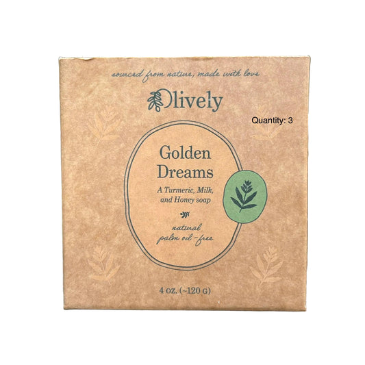 Olively Golden Dreams Soap Bar 3-Pack